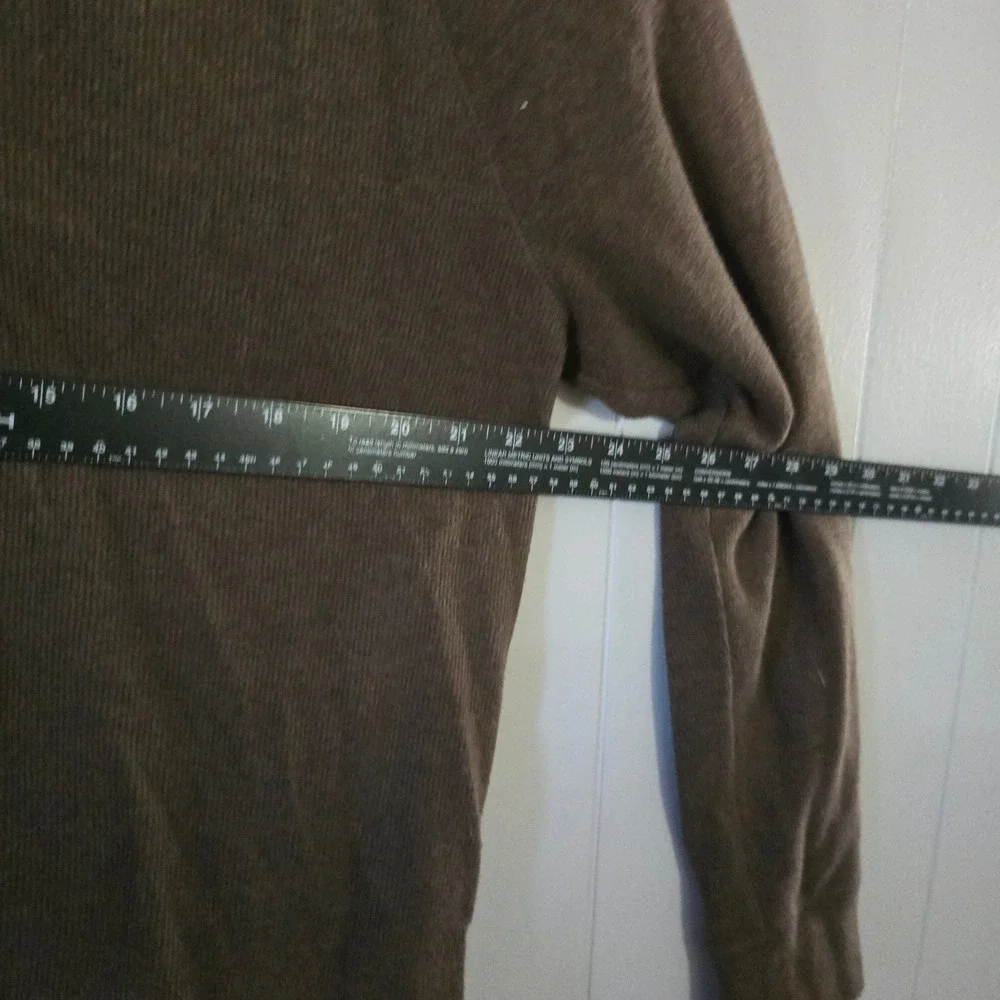 Banana Republic Hoodie Mens M Brown Waffle Knit Thermal Raglan‎ Pullover